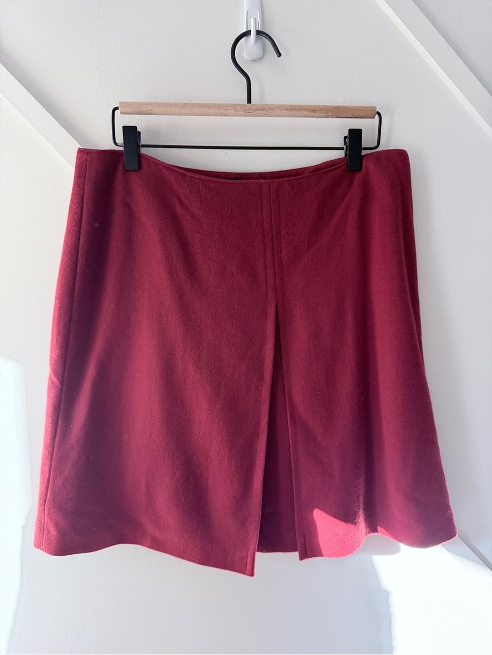 A.P.C. Wool Midi Skirt Deep Red Size EU 40 Approx US 6